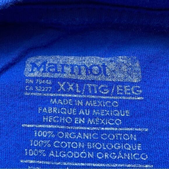 Marmot Blue Short Sleeve T-Shirt Size XXL - Picture 3 of 9